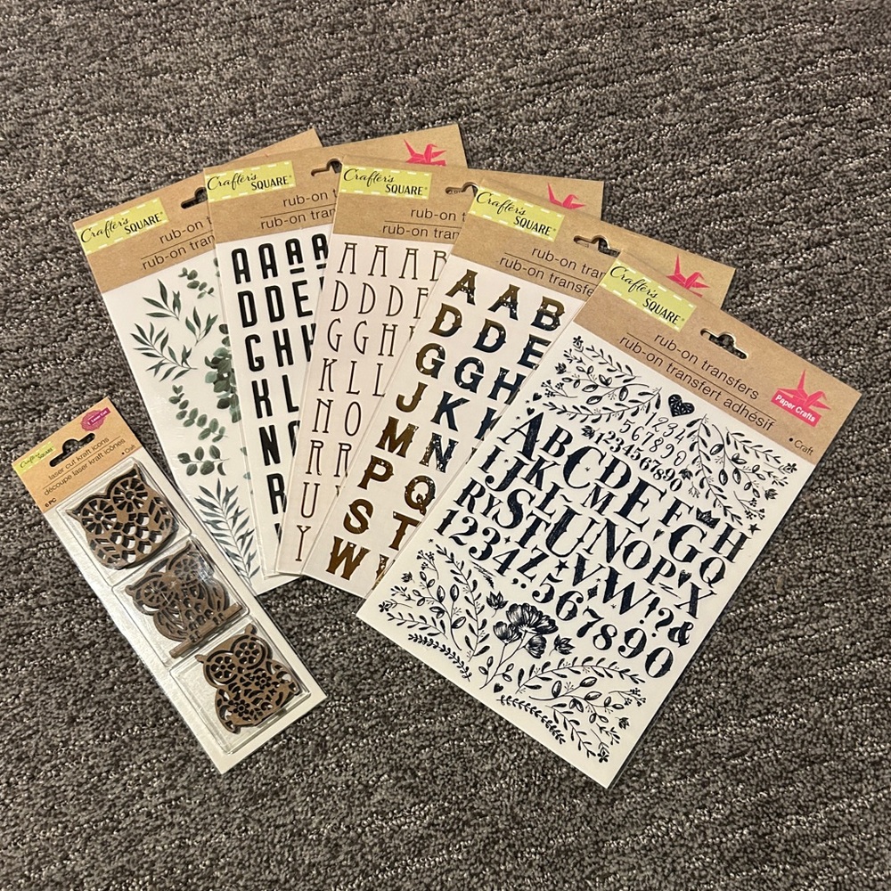 Rub on Transfer/Scrapbook Lot